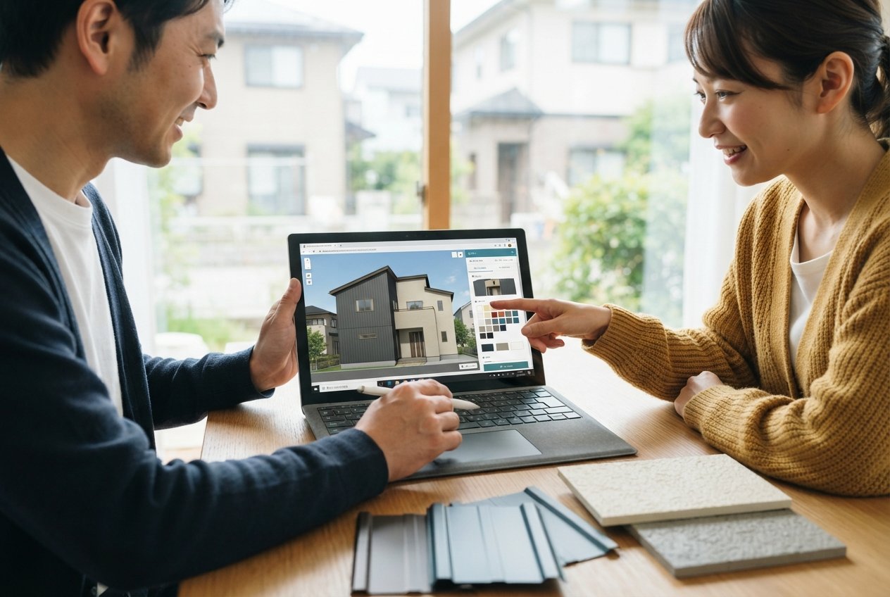 金属サイディングとモルタルのイメージ